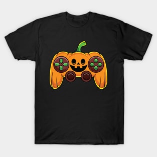 Video Game Controller Pumpkin Halloween Gamer T-Shirt